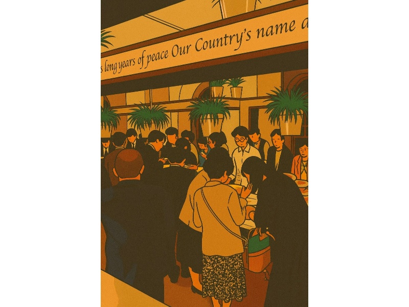 イラストでの
立食パーティーのイメージ