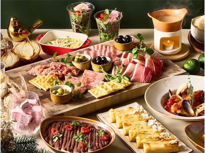 【歓送迎会プラン】選べる特典付き🎁出来立てパスタが楽しめる アンティパスト＆スイーツビュッフェ＋1ドリンク付き（ランチ）