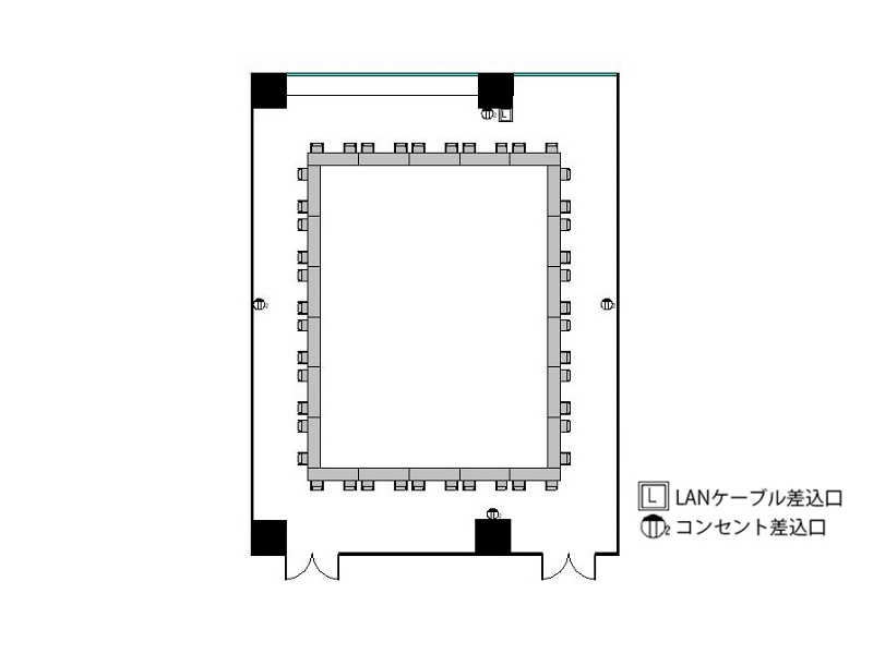 ロの字 : 最大44名