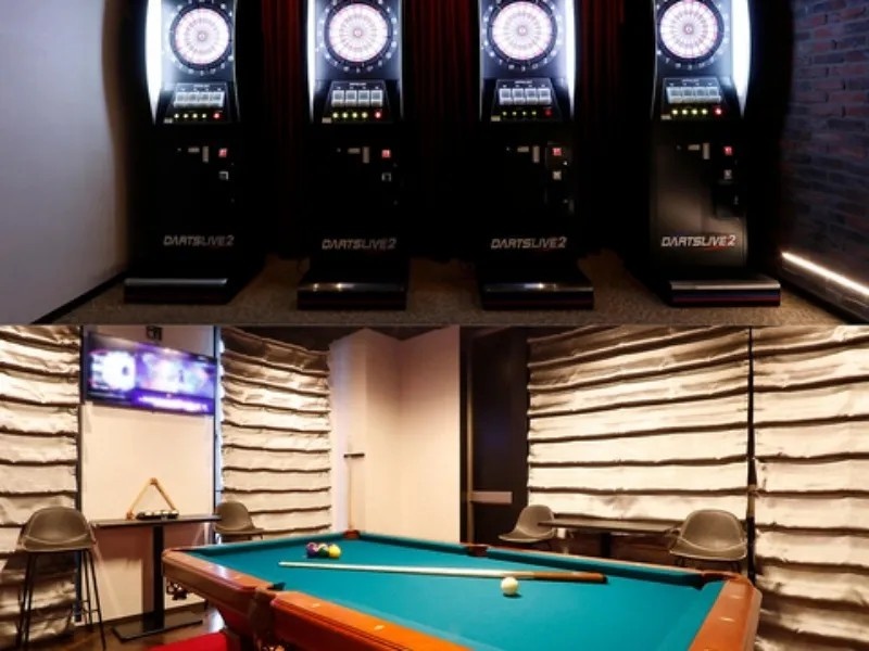 ダーツ・カラオケ・ビリヤード・ボードゲームなどお楽しみいただけるコンテンツをご用意いたしました!
