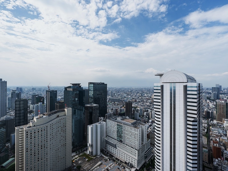 地上47階、高さ約150mに位置し、東京都心を見下ろす眺望の良い高層階