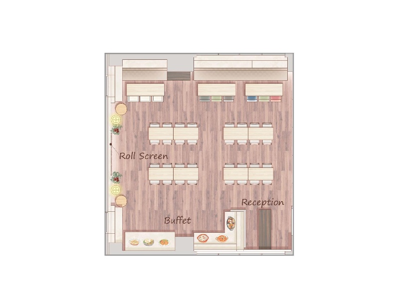 Bルームレイアウト図