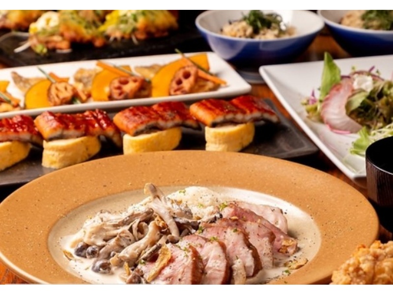 【銀鮭の西京焼き、ランチでも人気の唐揚げ付き】お料理7品＋フリードリンク2時間