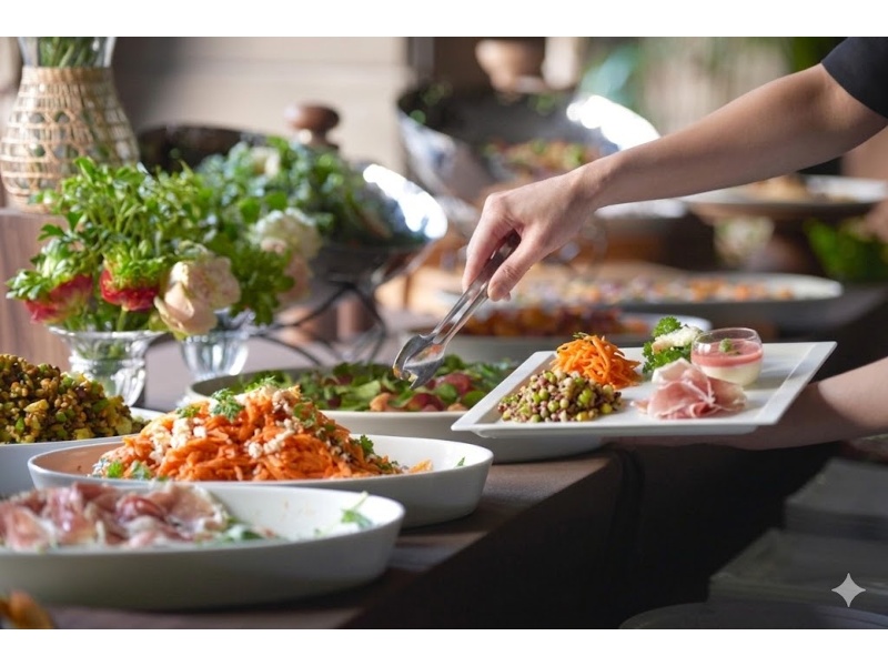 コース料理だけでなくブッフェ料理やフィンガーフード等、パーティ趣旨に合わせたお食事をご提案。既存メニューはもちろん、特別コースもご相談可能です。