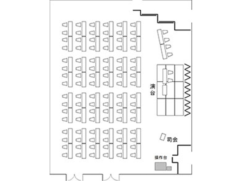 スクール形式
96名様＋4名様の場合