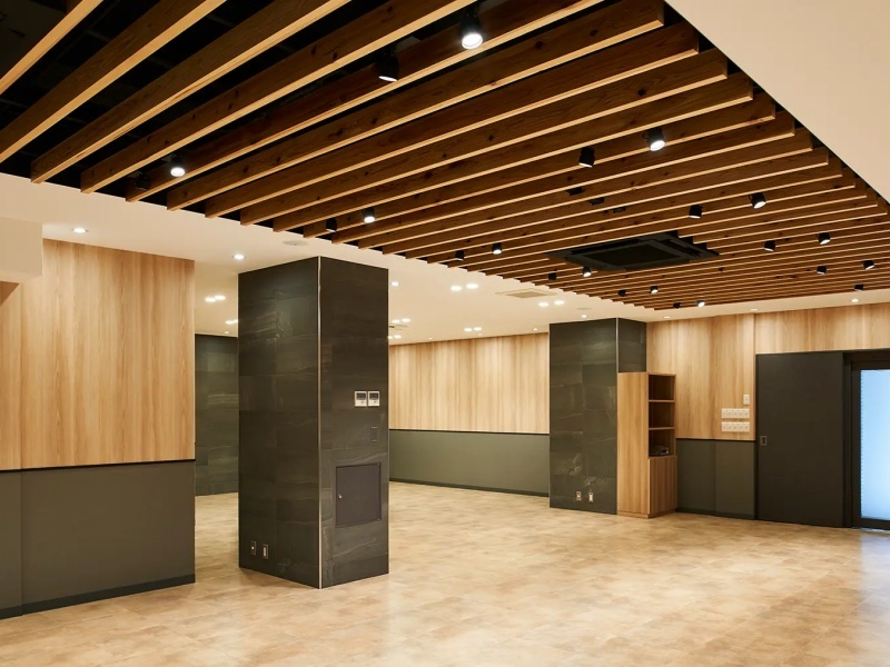 オープンスペースは、L字型になっております。