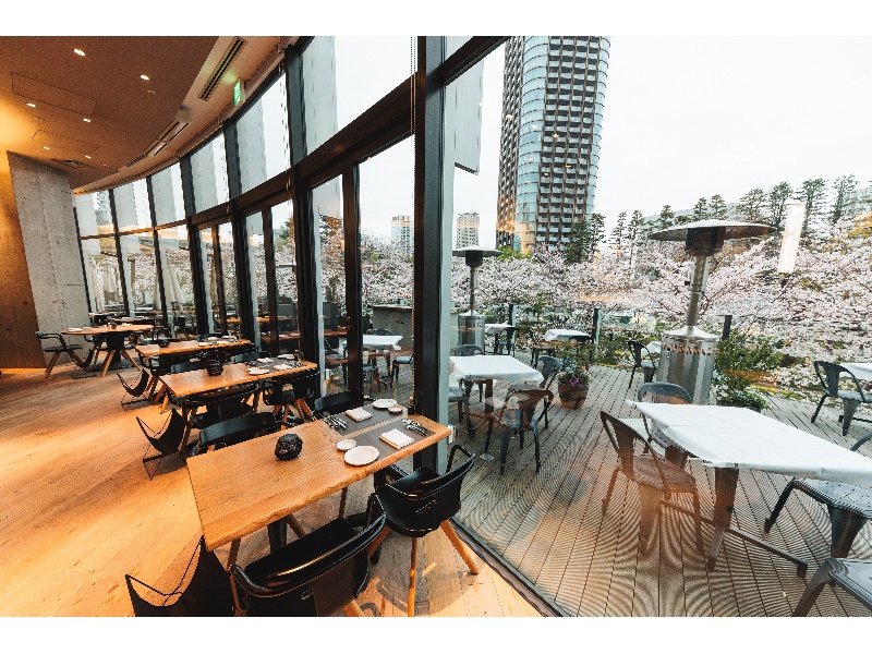 春は店内からも景色を楽しめます