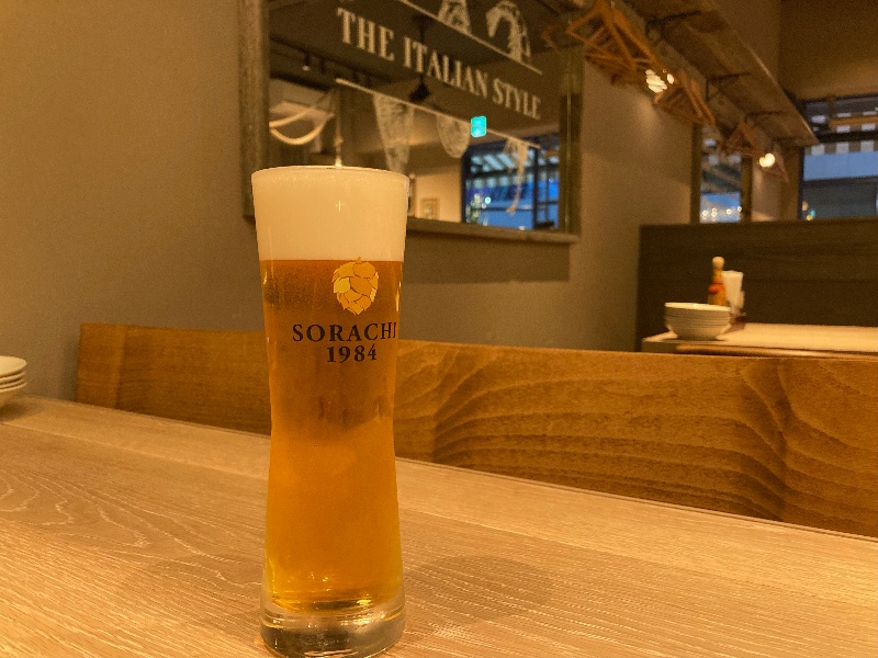 ソラチビールも飲み放題に含まれております