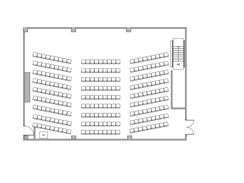 「エル・ドゥーヴィル」シアター243名（最大人数レイアウト）