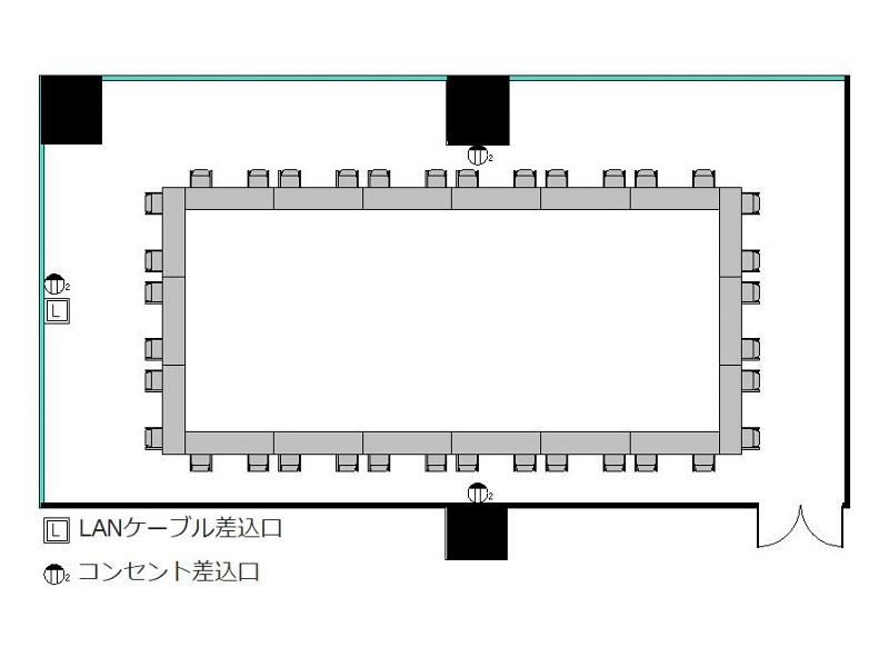 ロの字 : 最大36名