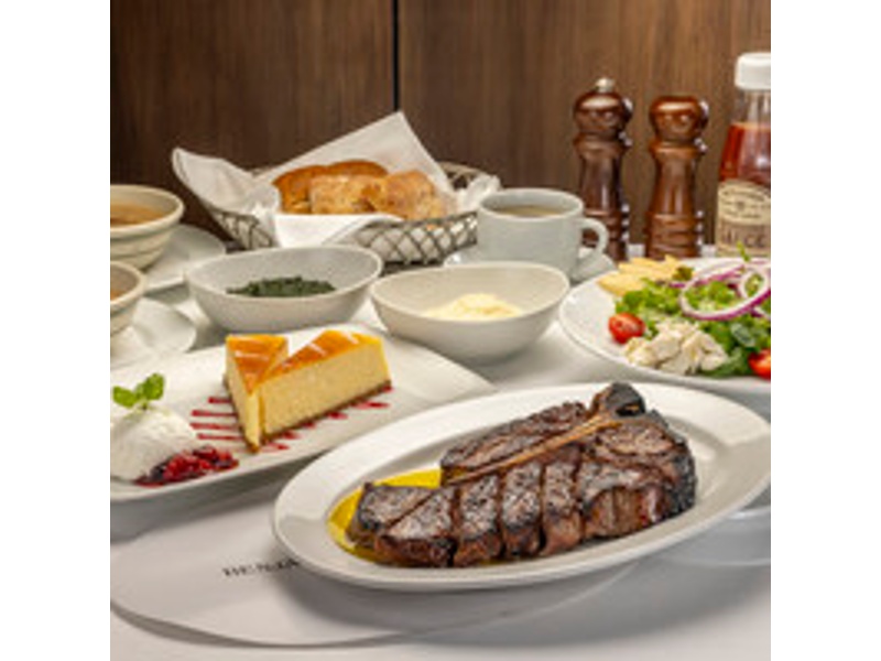 【Tボーンランチコース】アメリカ国内最上級グレードTボーンステーキ・食後のデザート含む全6品
