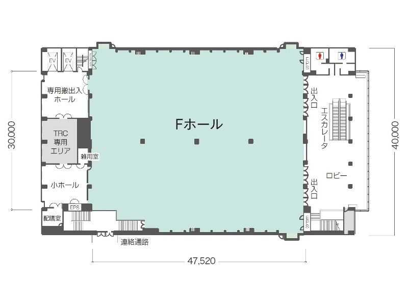 第二展示場Fホールレイアウト図