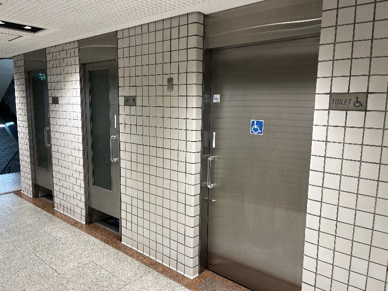 1階にバリアフリーのトイレ完備