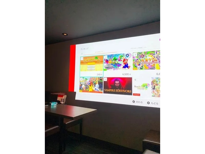 大画面プロジェクターでセミナー利用もご好評いただいております-Bar Laetus