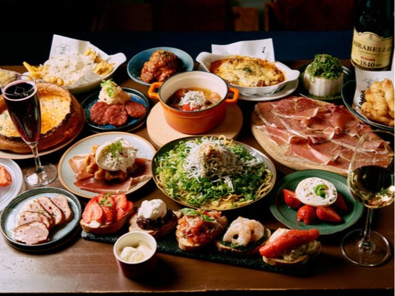 【2H飲み放題付】名物「しらすのペペロンチーノ」等9品＆オリジナルカクテルも飲み放題！＜スタンダードコース＞