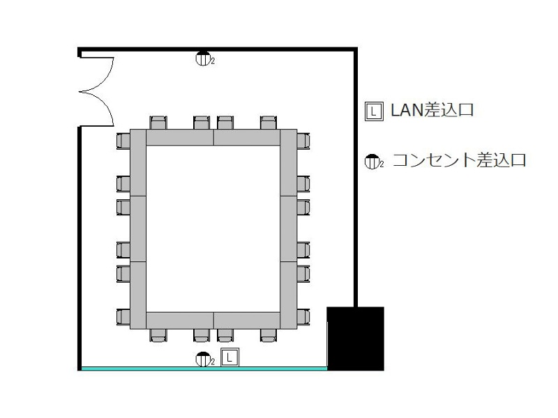 ロの字 : 最大20名