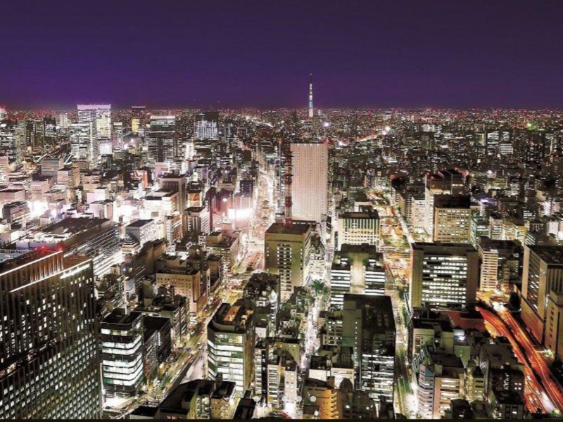 店内からお楽しみいただける東京の夜景