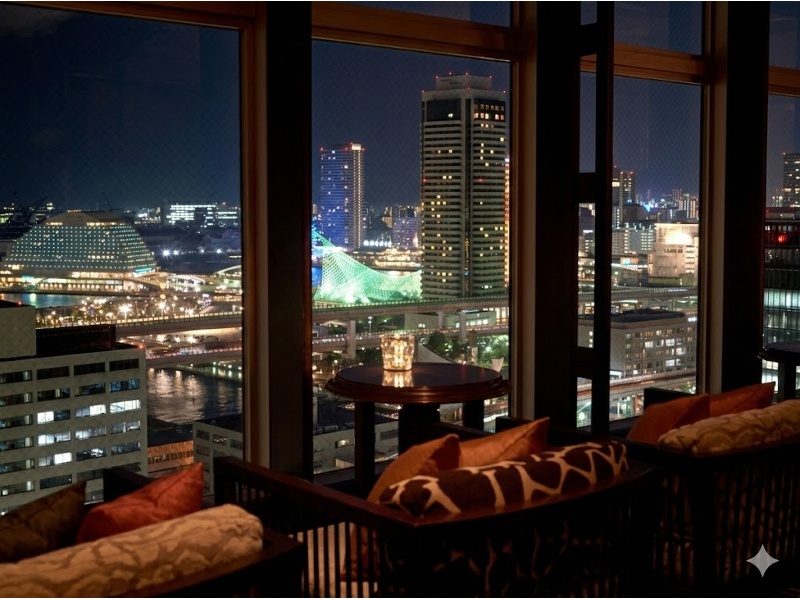 夜になると船が行き交う神戸港や神戸ポートタワー等、綺羅びやかなイルミネーションをお愉しみいただけます。