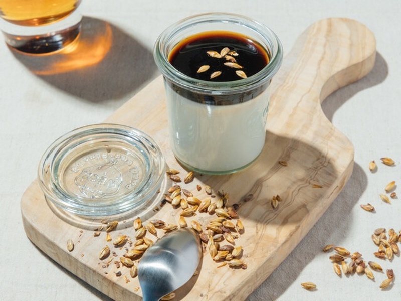 ビール麦芽のパンナコッタ