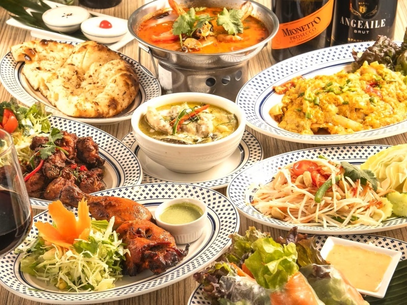 🔶2時間飲み放題付き🔶
塩釜タンドリーグリルやトムヤムクンスープ付きプラン