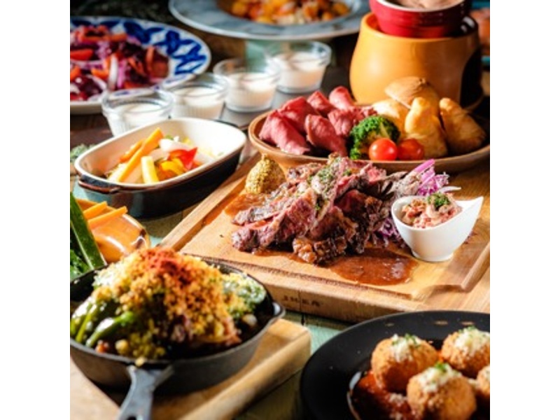 [全6品] [スパークリング含む飲み放題] メイン２種でボリュームたっぷり、鶏もも肉やパスタを堪能！ベーシックプラン
