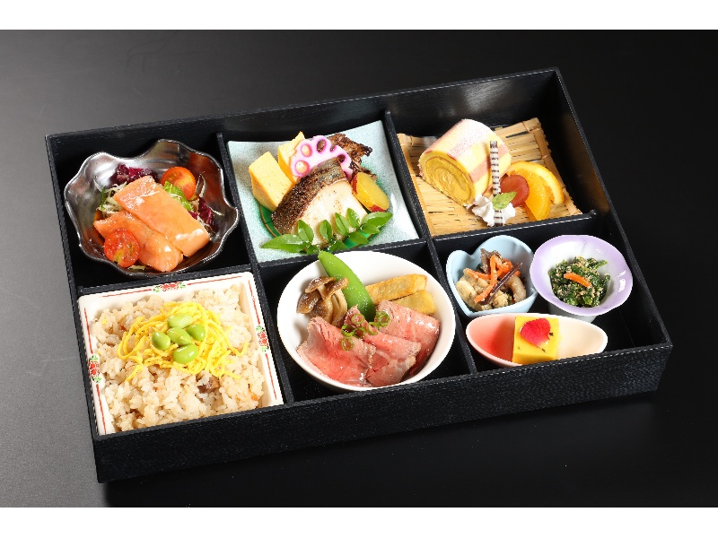 【宴席料理】松華堂弁当
※プラス1,000円(税込)で豚しゃぶ鍋を追加できます。