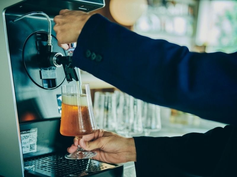 クラフトビールの提供も可能。
ビールは好きなタイミングでゲスト自身で注ぐスタイルです。ゲストからも好評です。