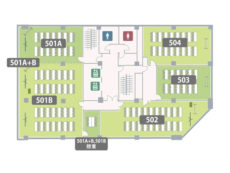 5階フロア（EV・搬入用EV・トイレ・非常階段あり）