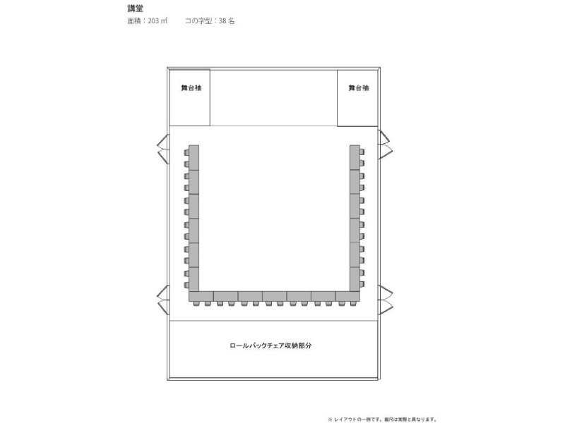 講堂<コの字38名>