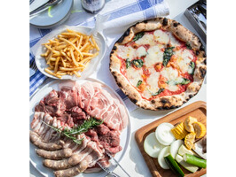 【BBQプレミアムプラン】駅直結の手ぶらBBQ！開放感あるテラス席で春の陽気を感じながら本格イタリアンをお楽しみいただける贅沢プラン！※月曜〜木曜のご利用で特典あり！