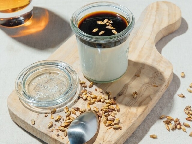 ビール麦芽のパンナコッタ/beer malt panna cotta