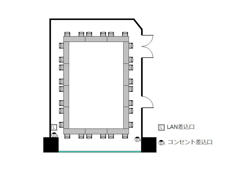 ロの字 : 最大28名