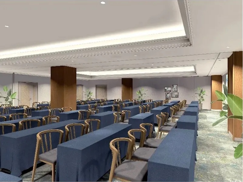 THE PORT ROOM（6F）着席~80名様 会議や懇親会や展示会など多目的に。 土曜日、日曜日、祝日もご予約可能で利用用途が幅広い会場。