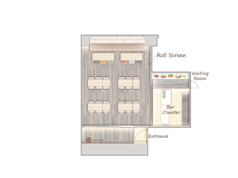 Aルームレイアウト図