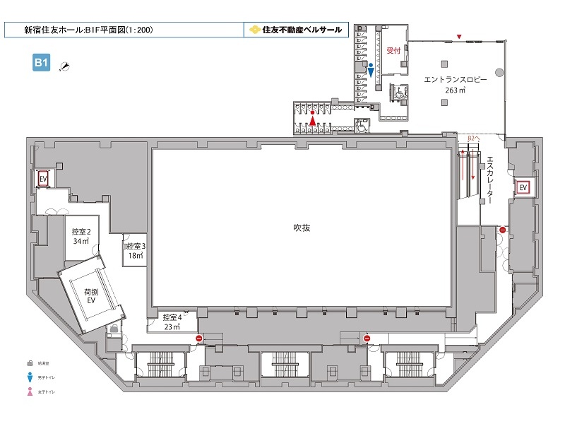 フロア図 (B1F)