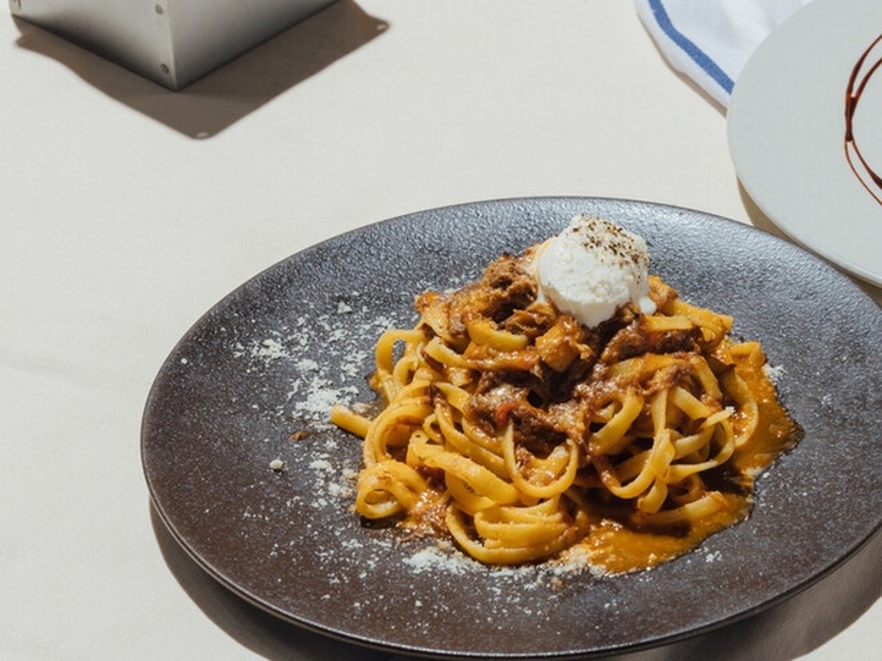 牛ラグーのタリアテッレ