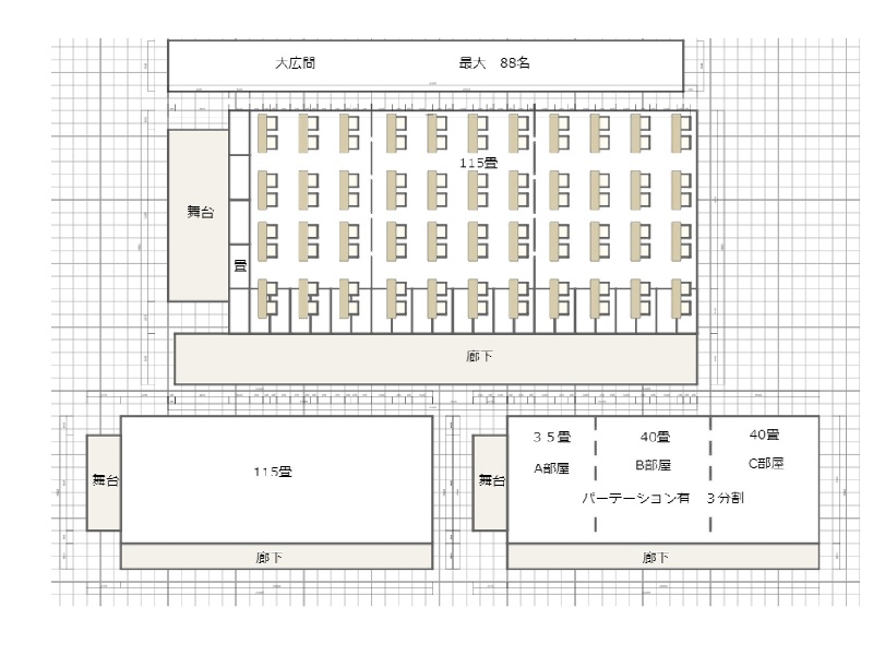 大広間　115畳　