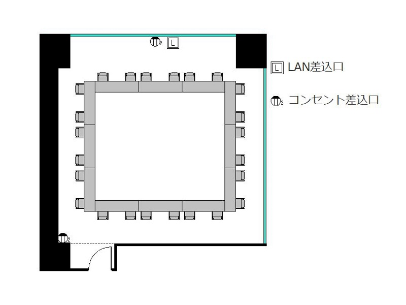 ロの字 : 最大24名