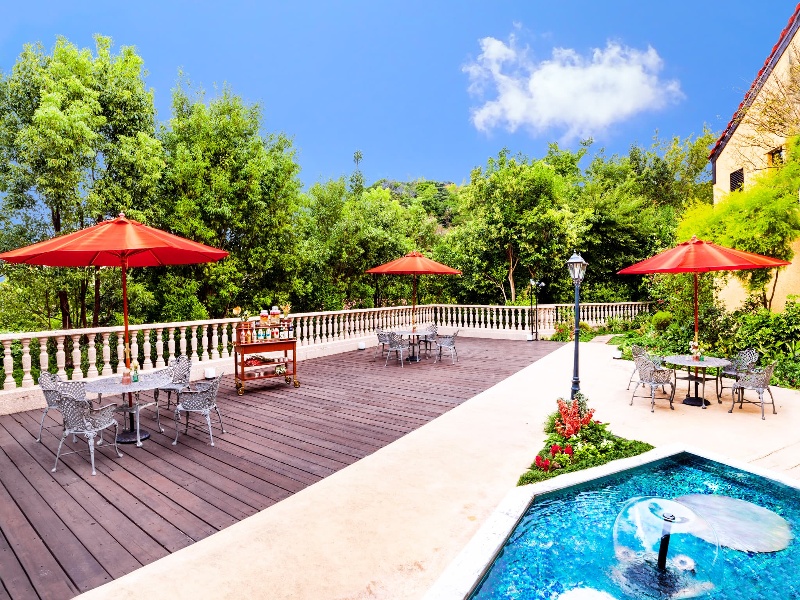 パーティ会場にはプライベートガーデンが併設されているのも魅力のひとつ。