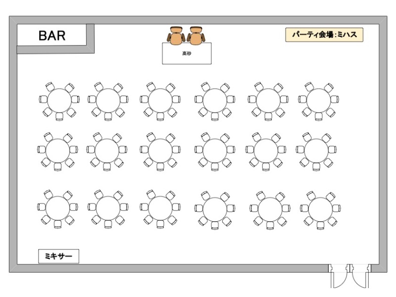 「ミハス」正餐126名