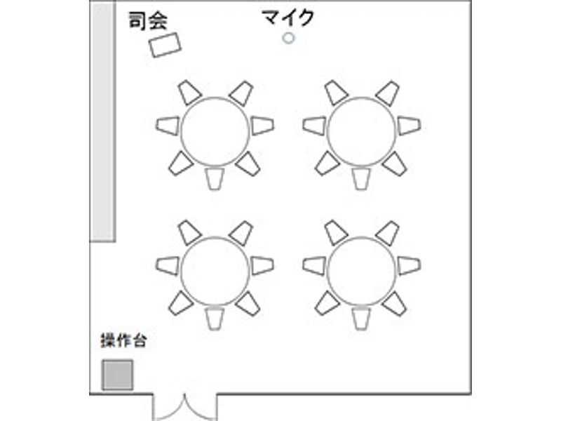 宴会スタイル（円卓）
28名様の場合