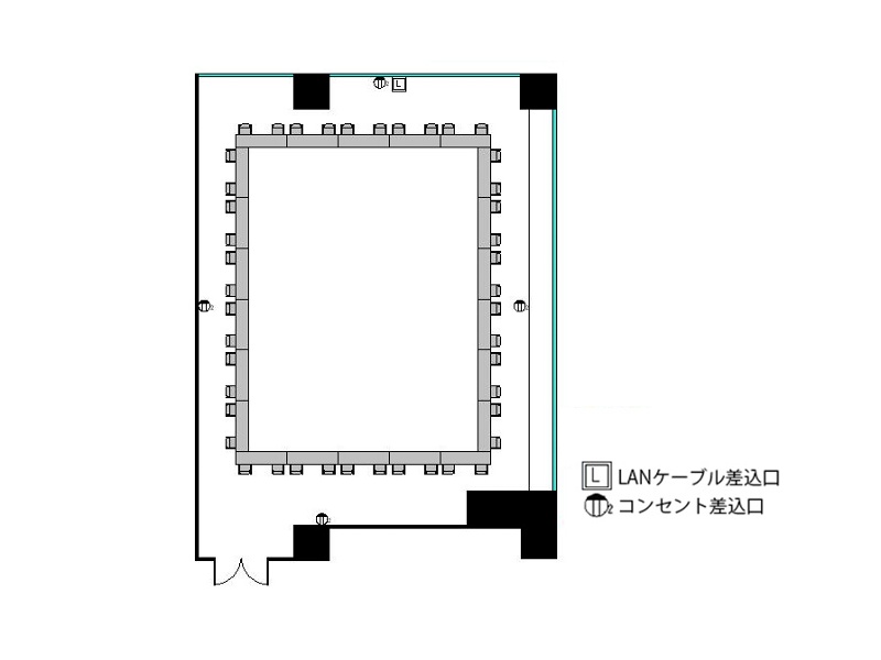 ロの字 : 最大44名