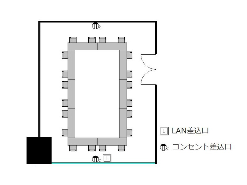 ロの字 : 最大20名