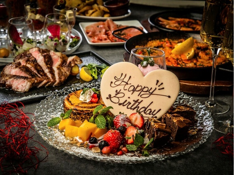 【2H飲み放題付】～Anniversaryコース～記念日にメッセージプレートで祝福！豪華タパスなど全7品