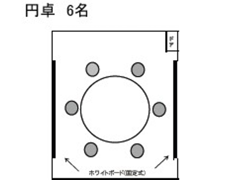 討議室B<円卓6名>