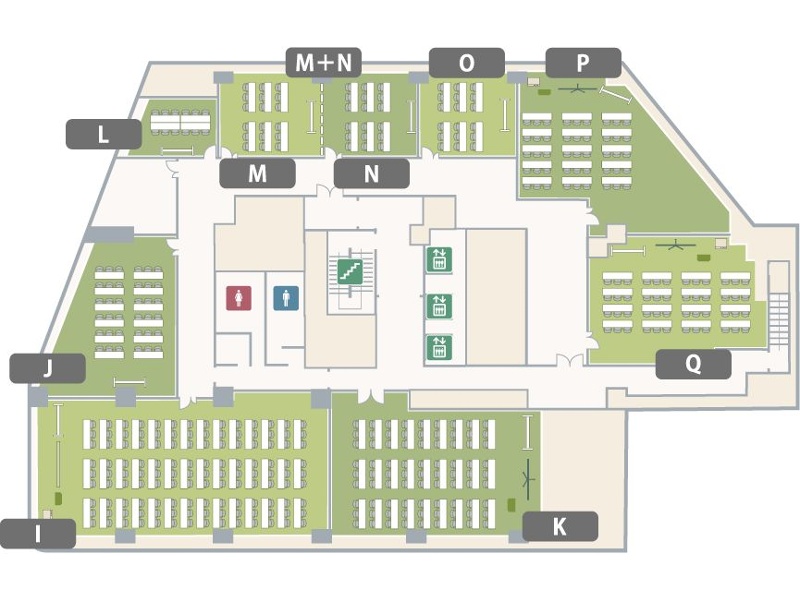 B1F階フロア（EV・搬入用EV・トイレ・非常階段あり）
