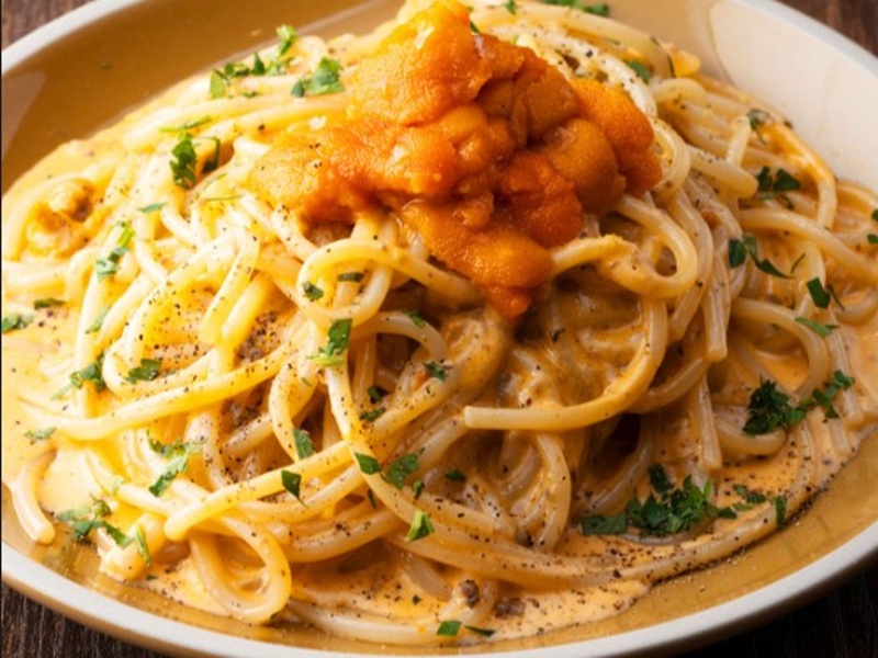 雲丹のトマトクリームソース スパゲッティ