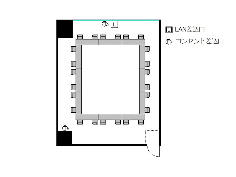 ロの字 : 最大24名