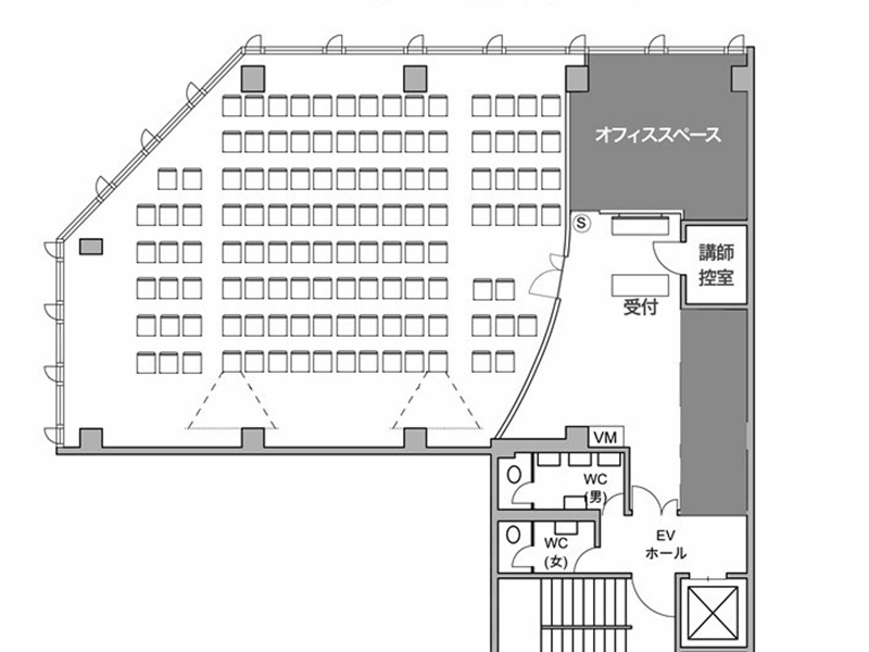 【見取り図】
シアター形式最大120名