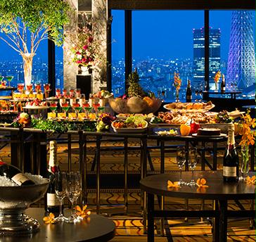 ホテル最上階28階「ベルヴェデール」
トップバンケットとして上品で優美なインテリアと最高の眺めが華やかな宴を演出します。
